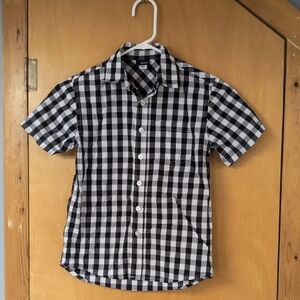 Boys Black And White Checkered Shirt